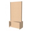 Free-standing Office Partition - Double Sided Open Shelves